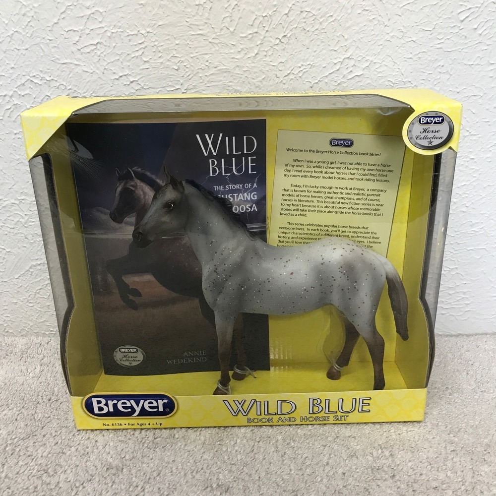 Breyer #6136 Wild Blue Roan Horse and Book Gift Set